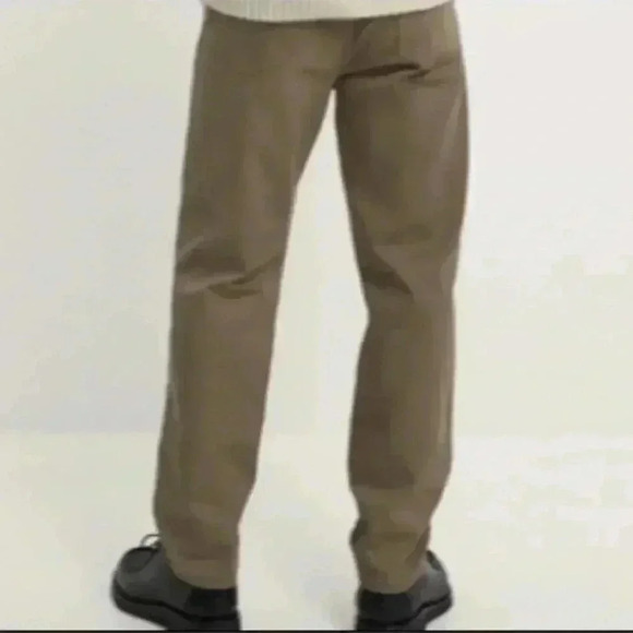 Zara Men Essential Fit Brown Khaki Chino Pants Size 30x30 - Picture 3 of 13